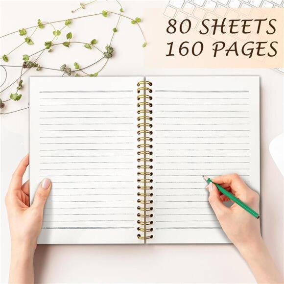 Vintage Fall Maple Spiral Notebook 5.5x8.3, Autumn Maple Leaf Journal,‎ Rustic - Picture 5 of 8